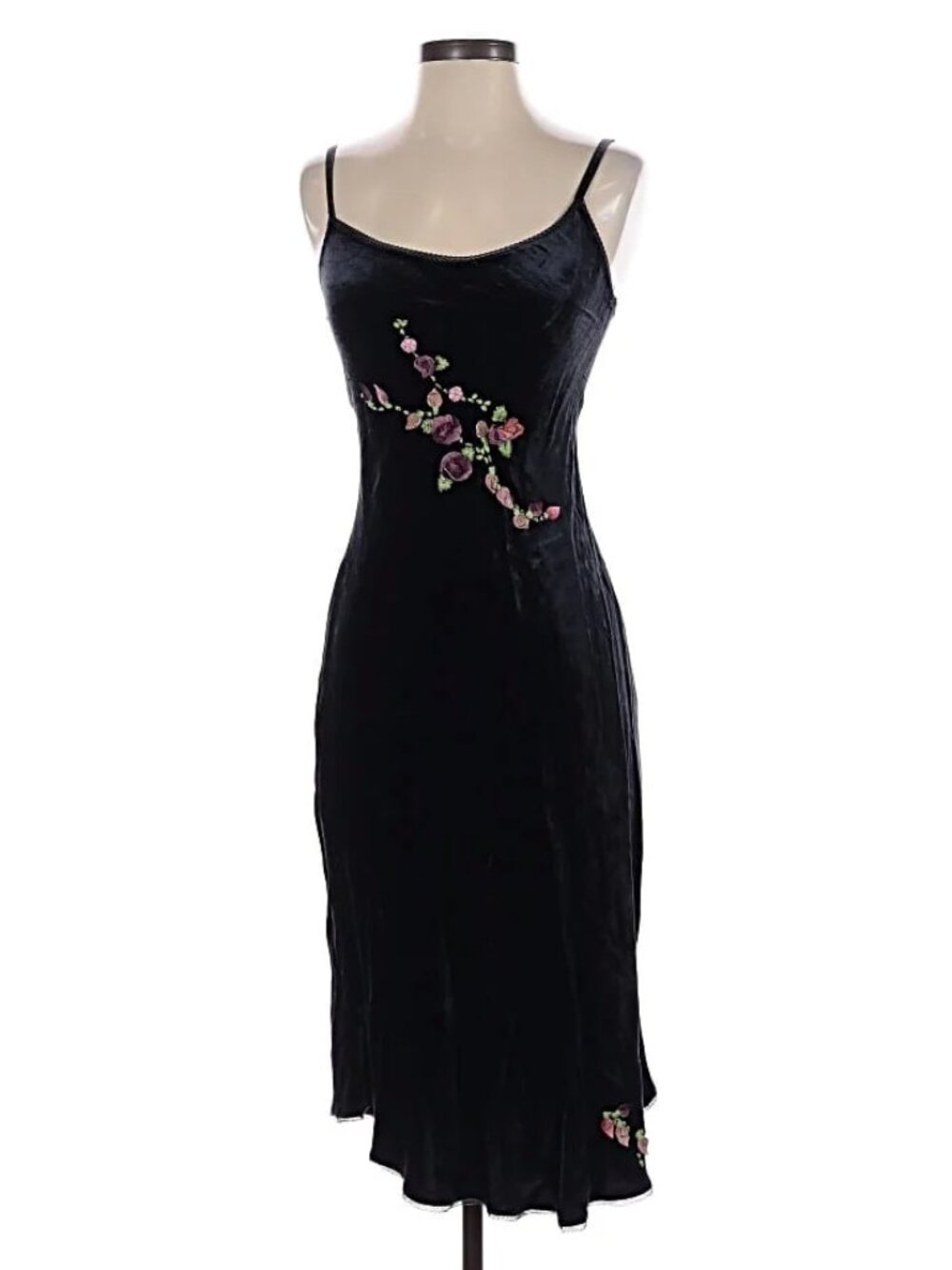 ULTRA Velvet Rose Dress 1990s VINTAGE RARE BOHEMIAN COTTAGECORE FLORAL